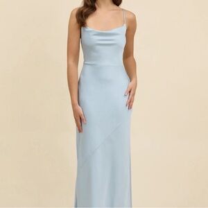 NWT Park & Fifth Powder Blue Satin Formal Dress